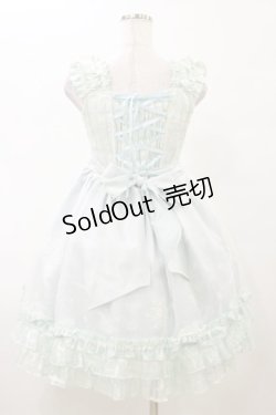 画像2: BABY,THE STARS SHINE BRIGHT / ユキノナミダヒメ柄Bright Checkジャンパースカート Free サックス H-25-10-06-075-BA-OP-NS-ZH