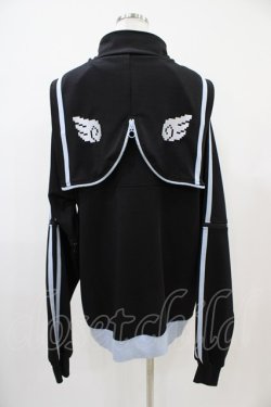 画像2: LISTEN FLAVOR / 1UPハートセーラー襟2WAYジャージパーカー  ブラック×ライトブルー H-25-10-06-1036-PU-TO-KB-ZH
