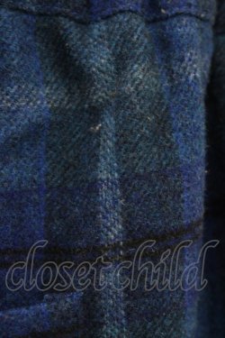 画像3: Deorart / ウールツイルチェック柄テーパードパンツ L ブルー H-25-10-06-1006-PU-PA-KB-ZH