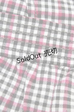 画像3: ALGONQUINS / 切替チェックサルエルパンツ  ブラック×ピンク H-25-10-06-1008-AL-PA-KB-ZH