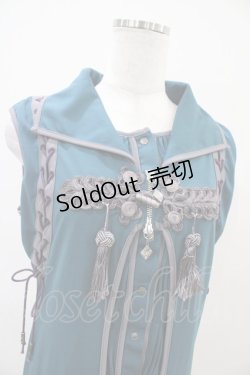 画像4: Ozz oneste / 狐面プリント刺繍スリットチュニック  グリーン H-25-10-06-1014-OO-TO-KB-ZH