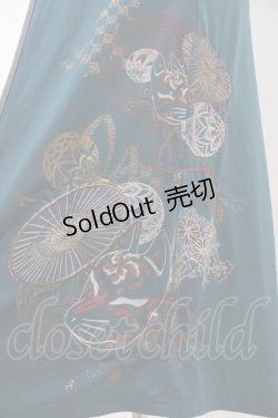 画像5: Ozz oneste / 狐面プリント刺繍スリットチュニック  グリーン H-25-10-06-1014-OO-TO-KB-ZH