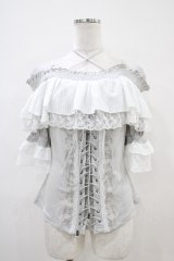 Ozz oneste / Pirates Roseオフショルダープルオーバー  グレー H-25-10-06-1015-OO-TO-KB-ZT121