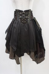 Ozz Croce / Echoes of Apocalypseミニスカート  ブラウン H-25-10-06-1019-OO-SK-KB-ZH