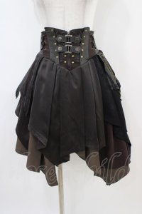 Ozz Croce / Echoes of Apocalypseミニスカート  ブラウン H-25-10-06-1019-OO-SK-KB-ZH