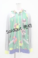 MALKOMALKA / プリントZIPパーカー  マルチカラー H-25-10-06-1024-PU-TO-KB-ZH