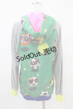 画像2: MALKOMALKA / プリントZIPパーカー  マルチカラー H-25-10-06-1024-PU-TO-KB-ZH