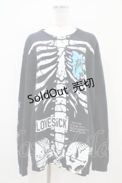 画像1: HYPER CORE / LOVESiCKロングスリーブトップス  ブラック×ブルー H-25-10-06-1026-PU-TO-KB-ZH