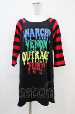 画像1: 【SALE】HELL CAT PUNKS / ボーダー切替カットソーワンピ  黒 H-25-10-06-1027-PU-OP-KB-ZT277 (1)