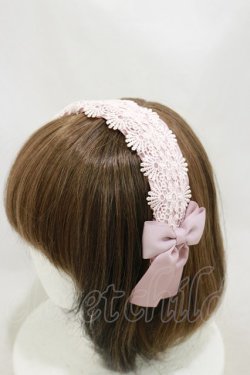 画像1: m petit by misako / TT*AMレースカチューシャ  ピンク H-25-10-06-007-LO-AC-NS-ZH