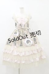 BABY,THE STARS SHINE BRIGHT / バロックを探して〜天使が祝福する至福の美術館巡り〜柄ロングフリルジャンパースカート Free ピンク H-25-10-06-079-BA-OP-NS-ZH