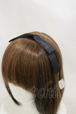 画像1: Ank Rouge / サテンリボンカチューシャ  ブラック H-25-10-06-011-CA-AC-NS-ZH