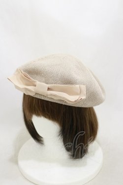 画像1: m petit by misako / AMリボンサーモベレー  ベージュ H-25-10-06-013-LO-AC-NS-ZH