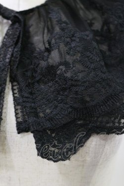 画像2: m petit by misako / AMレース付け襟  ブラック H-25-10-06-019-LO-ZA-NS-ZH
