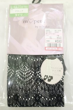 画像1: m petit by misako / AMマーメイドレースタイツ L~LL ブラック H-25-10-06-023-LO-ZA-NS-ZH
