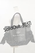 Maison de FLEUR / ロゴプリントメッシュMトートバッグ  ブラック H-25-10-06-035-LO-BG-NS-ZH