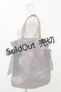 Maison de FLEUR / Jack&Sally/ダブルリボンギャザートート  パープル H-25-10-06-038-LO-BG-NS-ZH