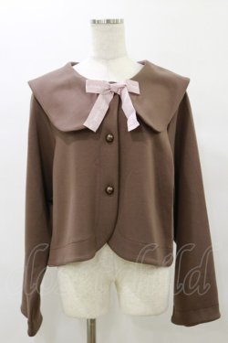 画像1: m petit by misako / サンリオキャラクターズコラボ マイメロディセーラーカーディガン LL ブラウン H-25-10-06-047-LO-TO-NS-ZH