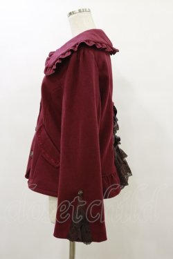 画像3: axes femme / ファー襟付編上ショートコート M ボルドー H-25-10-07-048-AX-CO-NS-ZH