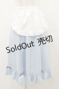 Cherirulu Chocola / MYフリルスカート+エプロン M サックス H-25-10-07-065-LO-SK-NS-ZH