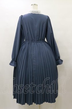 画像2: m petit by misako / AM*レースエリプリーツワンピース L ブルー H-25-10-07-073-LO-OP-NS-ZH