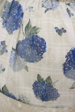 画像3: axes femme / 紫陽花柄ロングワンピース M 生成り/紺 H-25-10-07-074-AX-OP-NS-ZH