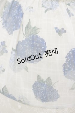 画像3: axes femme / 紫陽花柄ロングワンピース M 生成り/紺 H-25-10-07-074-AX-OP-NS-ZH