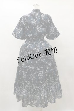 画像2: axes femme / オーガンジーフラワーワンピース Free ブラック H-25-10-07-076-AX-OP-NS-ZH