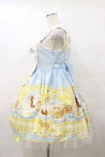画像3: BABY,THE STARS SHINE BRIGHT / Bee My Sweet Honey柄ハートヨークジャンパースカート Free サックス H-25-10-07-080-BA-OP-NS-ZH (3)