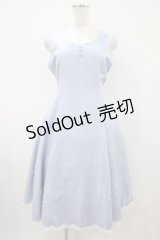 axes femme / 編み上げ千鳥格子ジャンスカ Free サックス H-25-10-07-1027-AX-OP-NS-ZH