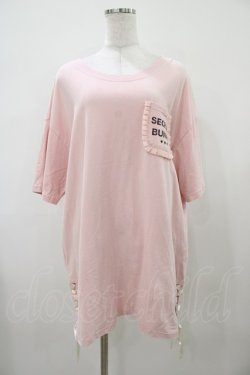 画像1: Secret Honey / Seclet BunnyバックプリントTシャツ Free ピンク H-25-10-07-1046-CA-TS-NS-ZH