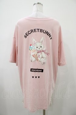 画像2: Secret Honey / Seclet BunnyバックプリントTシャツ Free ピンク H-25-10-07-1046-CA-TS-NS-ZH