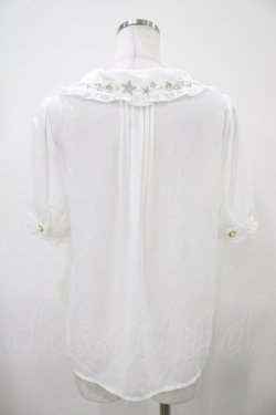 画像2: Amavel / 星刺繍衿ブラウス Free オフ H-25-10-07-1052-CA-BL-NS-ZH