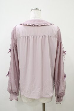 画像2: axes femme kawaii / ドットチュールブラウス M ラベンダー H-25-10-07-1060-AX-BL-NS-ZH