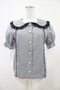 evelyn / ギンガムチェックブラウス Free ブラック H-25-10-07-1061-LO-BL-NS-ZH