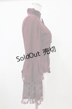 画像3: Innocent World / スタンドカラー姫袖ブラウス S ボルドー H-25-10-07-1015-IW-BL-NS-ZH