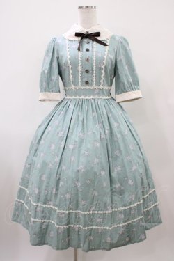画像1: Innocent World / 小さなお花のワンピース サイズ表記なし ミスティーブルー×生成/Misty Blue×Beige H-25-10-07-1021-IW-OP-NS-ZH