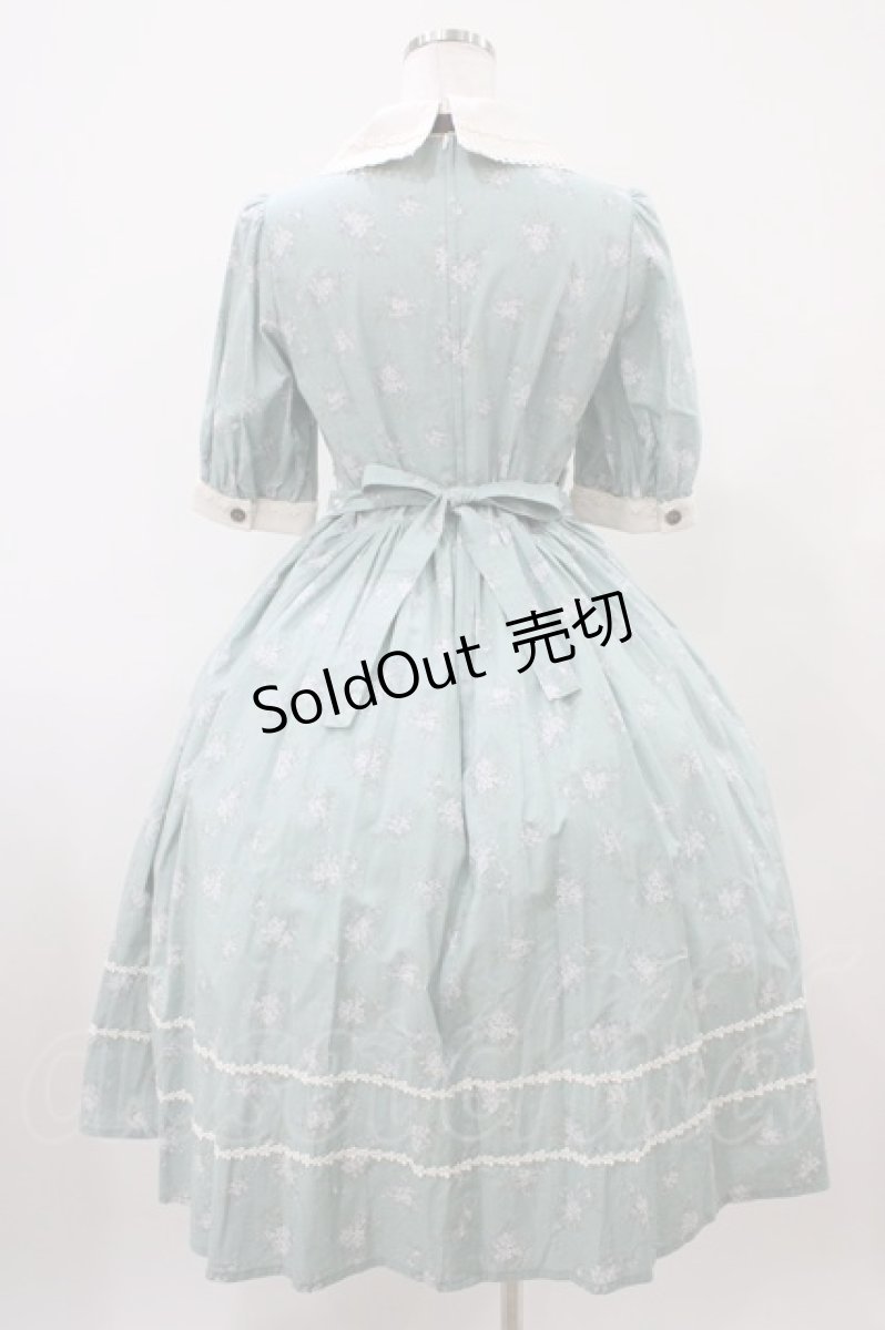 画像2: Innocent World / 小さなお花のワンピース サイズ表記なし ミスティーブルー×生成/Misty Blue×Beige H-25-10-07-1021-IW-OP-NS-ZH (2)