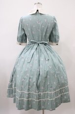 画像2: Innocent World / 小さなお花のワンピース サイズ表記なし ミスティーブルー×生成/Misty Blue×Beige H-25-10-07-1021-IW-OP-NS-ZH (2)