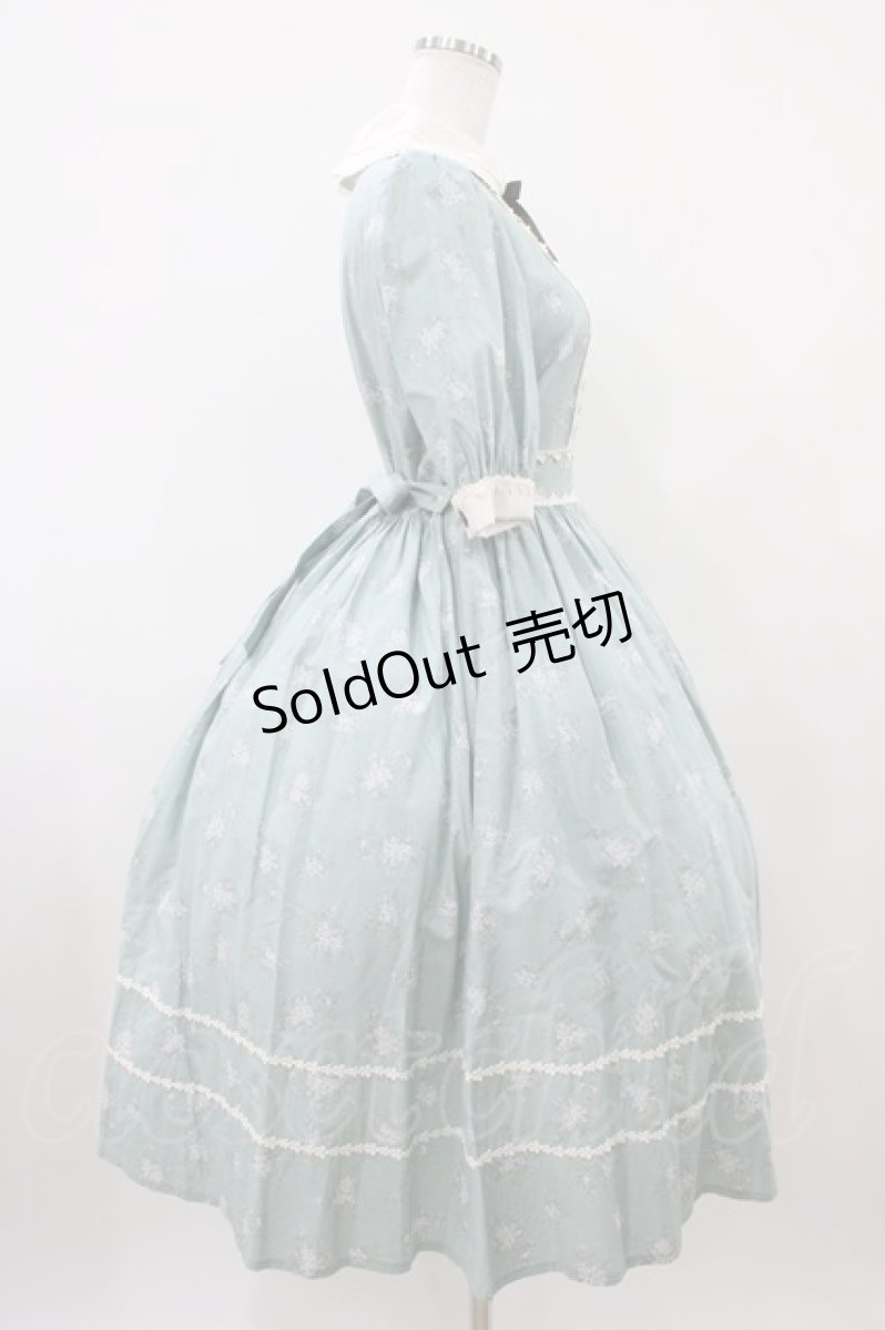 画像3: Innocent World / 小さなお花のワンピース サイズ表記なし ミスティーブルー×生成/Misty Blue×Beige H-25-10-07-1021-IW-OP-NS-ZH (3)
