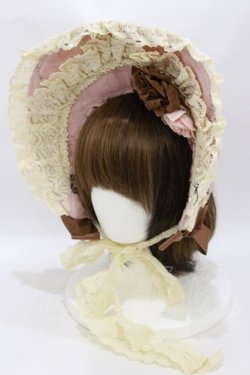 画像1: ALICE and the PIRATES / Poison de lamour 柄ボンネット  ローズ（ピンク） H-25-10-07-017-PA-AC-NS-ZH