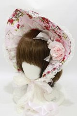 BABY,THE STARS SHINE BRIGHT / シュガーブーケ柄ロココボンネット  ピンク H-25-10-07-018-BA-AC-NS-ZH
