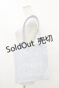 Maison de FLEUR / ブランドロゴプリントスクエアトートS  サックス H-25-10-07-027-LO-BG-NS-ZH