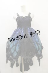 STAR FANTASY（海外ロリータブランド） / Butterfly Effectジャンパースカート 90 ブルー H-25-10-07-030-EL-OP-NS-ZH