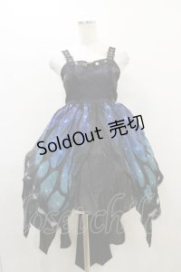 STAR FANTASY（海外ロリータブランド） / Butterfly Effectジャンパースカート 90 ブルー H-25-10-07-030-EL-OP-NS-ZH