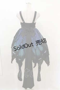 画像2: STAR FANTASY（海外ロリータブランド） / Butterfly Effectジャンパースカート 90 ブルー H-25-10-07-030-EL-OP-NS-ZH