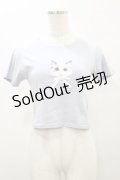 Rose Muse / cat print T-shirts Free サックス H-25-10-07-040-LO-TS-NS-ZH