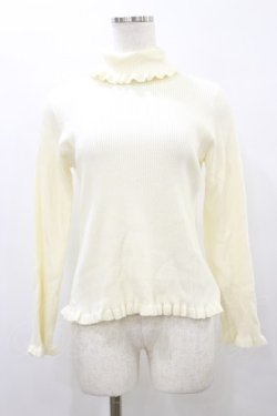 画像1: m petit by misako / サンリオキャラクターズコラボ シナモロール ニットプルオーバー M オフ H-25-10-07-043-LO-TO-NS-ZH
