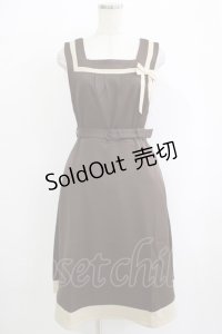 Fi.n.t / プレゼントリボンバイカラージャンパースカート Free Brown H-25-10-08-030-CA-OP-NS-ZH