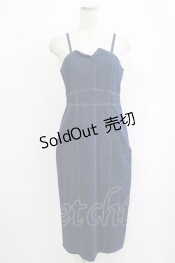 画像1: an another angelus / 配色ステッチデニムタイトジャンパースカート Free INDIGO H-25-10-08-034-CA-OP-NS-ZH